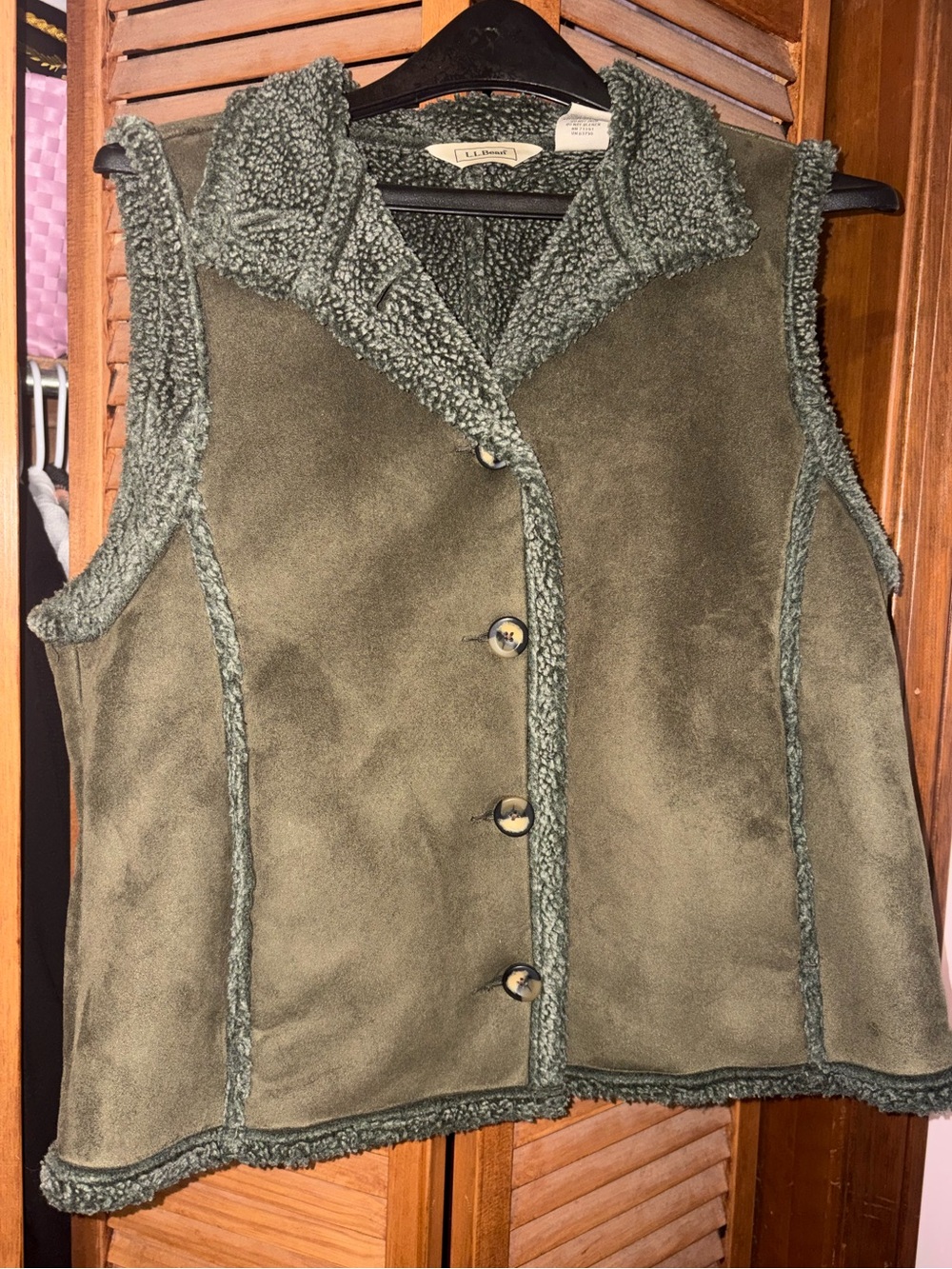 LL Bean button vest.